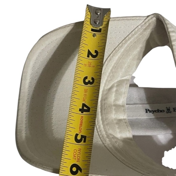 Psycho Bunny Embroidered Skull & Crossbones Hat Cap One Size White Adjustable - Picture 7 of 14